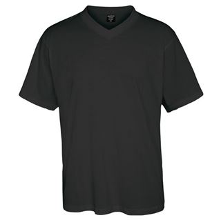 תמונה של חולצת T קצרה צווארון V שחור M סיגנט
