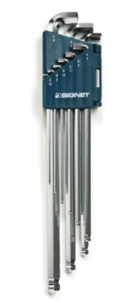 תמונה של סט מפתחות אלן כדורי ארוך 1.5-10 מ"מ 9 יחידות סיגנט