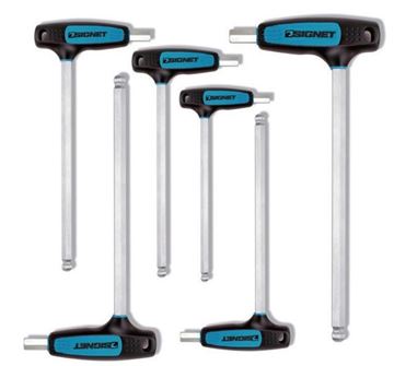 תמונה של סט מפתחות אלן T כדורי 2-6 מ"מ 6 יחידות סיגנט