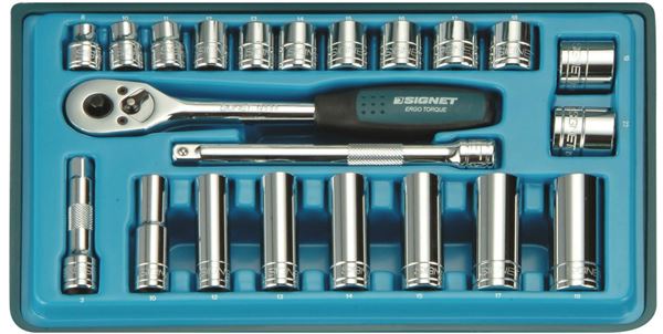 תמונה של סט בוקסה "3/8 8-22 מ"מ 22 י"ח סיגנט