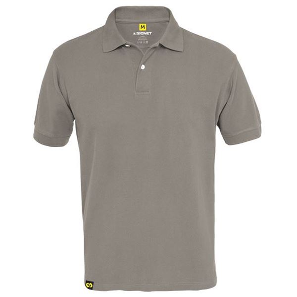 תמונה של חולצת פולו + כיס אפור סיגנט