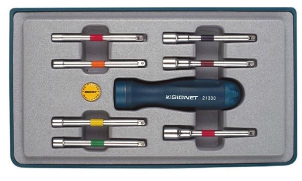 תמונה של סט מברג רצט + בוקסה 8 י"ח סיגנט