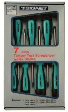 תמונה של סט מברגים TORX + חור 7 י"ח סיגנט