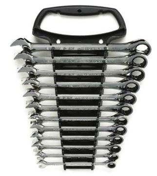 תמונה של סט מפתחות רינג פתוח רצ'ט 8-19 מ"מ 12 יחידות סיגנט