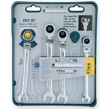 תמונה של סט מפתחות רינג פתוח רצ'ט פרקי/מתקפל 10-14 מ"מ 4 יחידות סיגנט