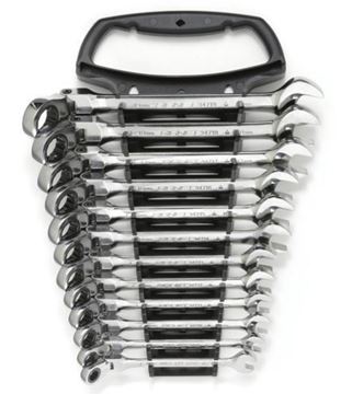 תמונה של סט מפתחות רינג פתוח רצ'ט פרקי/מתקפל 8-19 מ"מ 12 יחידות סיגנט