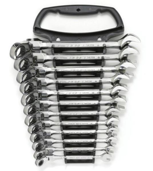 Picture of סט מפתחות רינג פתוח רצ'ט פרקי/מתקפל 8-19 מ"מ 12 יחידות סיגנט