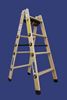 תמונה של סולם עץ מיקצועי לחשמלאים עם שלבים רחבים 4-12 שלבים סולמות חגית
