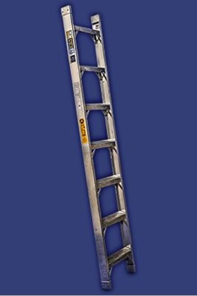 תמונה של סולם אלומיניום יחיד שלבים רחבים עומק 64 מ"מ,5-20 שלבים סולמות חגית