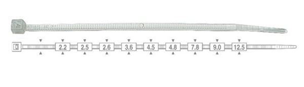 Picture of אזיקון/חבק לבן 2.5 מ"מ (100 יח) אלמטיק
