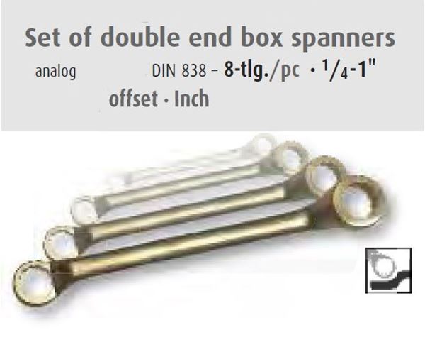 תמונה של סט מפתחות רינג/רינג אנטי נפיץ (אינצ'י) 8 י"ח דונגס