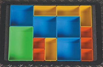 תמונה של מגש תחתון למזוודה 460X310 מ"מ + קופסאות צבעוניות הפקו&בקר 