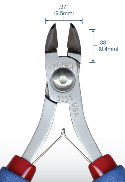 תמונה של קטר אובלי עגלגל מחודד 0.1-0.9 מ"מ שטוח וחלק RAZOR-FLUSH אנטיסטטי ESD טרונקס
