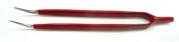 Picture of Tweezers 150 mm bent red insul