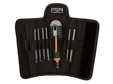 תמונה של סט ידית מברג+להבים מתחלפים שטוח ופיליפס ופוזידרייב באקו