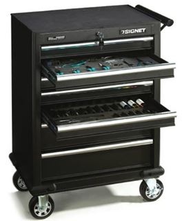 תמונה של ארון/עגלת כלים מאובזרת שחורה 147 כלים סיגנט