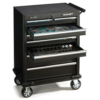 Picture of ארון/עגלת כלים מאובזרת שחורה 168 כלים סיגנט