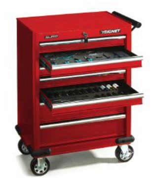 תמונה של ארון/עגלת כלים מאובזרת אדומה 168 כלים סיגנט