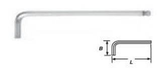 תמונה של מפתח אלן כדורי 4 מ"מ פלדה ארוך במיוחד, מידות 29 * 144 מ"מ ווירלפאוור