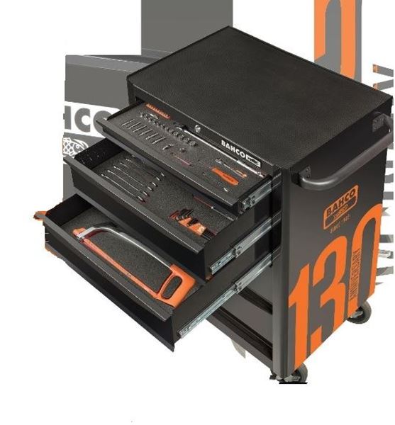 Picture of עגלת כלים 5 מגירות הכוללת 143 י"ח כלים באקו