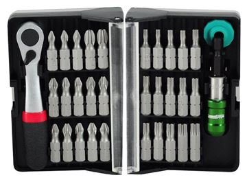 תמונה של סט ביטים 32 י"ח + מתאם + ידית רצ'ט לביטים ווירלפאוור