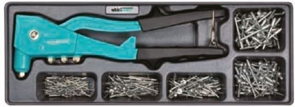 תמונה של מגש פלסטיק אקדח ניטים + 250 ניטים ווירלפאוור