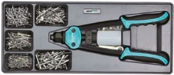 תמונה של מגש פלסטיק אקדח ניטים + 250 ניטים ווירלפאוור