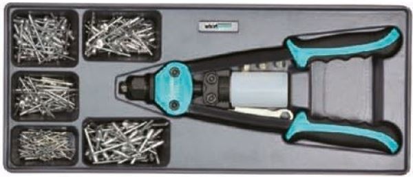 תמונה של מגש פלסטיק אקדח ניטים + 250 ניטים ווירלפאוור