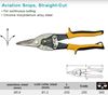 Picture of Aviation Snips, 248mm. (Straight Cut)
