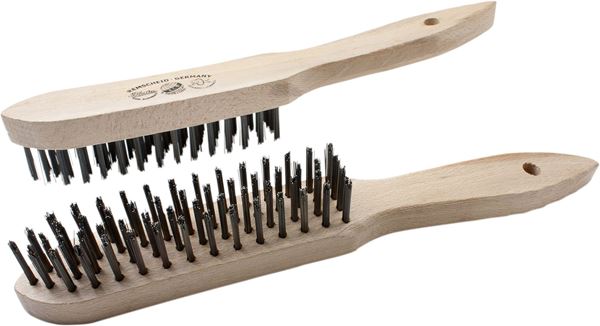 תמונה של מברשת פלדה ידית עץ  בלוסטה