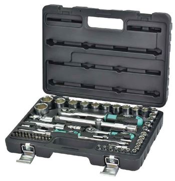 תמונה של סט בוקסות "1/2 ו- "1/4 מעורב מ"מ הכולל 62 י"ח ווירלפאוור