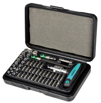 Picture of סט ביטים ובוקסות 1/4" עם ידית T רצ'ט, 49 י"ח ווירלפאוור