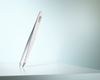 Picture of High-quality cosmetic tweezers made of white epoxy-coated stainless steel in classic design with slanted tips Rubis