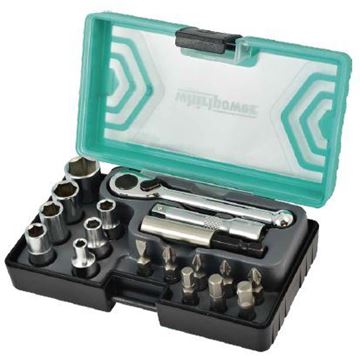 תמונה של סט בוקסות 1/4" מ"מ  18 י"ח ווירלפאוור