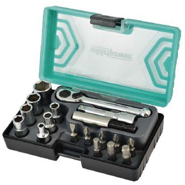 תמונה של סט בוקסות 1/4" מ"מ  18 י"ח ווירלפאוור