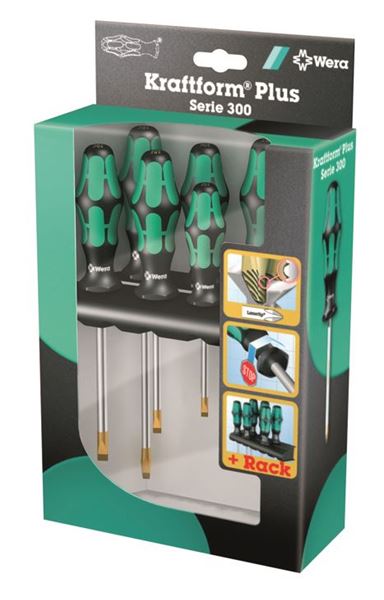 Picture of סט מברגים סדרה 300 , קצה נגד החלקה 6 י"ח וורה