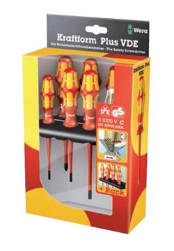 תמונה של סט 6 מברגי סלים (צר) 1000V וטסטר וורה 160 iS/7 