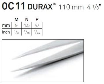 תמונה של פינצטה מפלדה 0C-11-DURAX רוביס