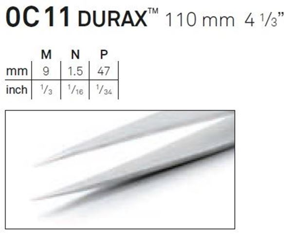 תמונה של פינצטה מפלדה 0C-11-DURAX רוביס
