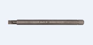 Picture of hexagonal blades 1/4" for slotted head screws,100 mm