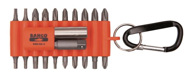 Picture of 22pcs bits set for Slotted, Phillips, Pozidriv, TORX® screws, bit holder and socket adaptor 1/4"