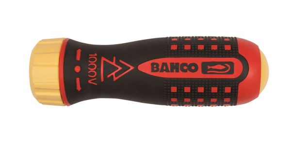 תמונה של ידית מברג עם רצ'ט מבודד 1000V ללהבים מתחלפים באקו