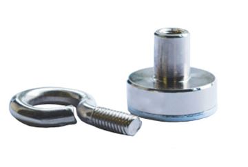 תמונה של מגנט עגול עם בורג עין אקליפס