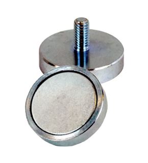 תמונה של מגנט עגול כח דחיפה 20 ק"ג קוטר 25 מ"מ אקליפס