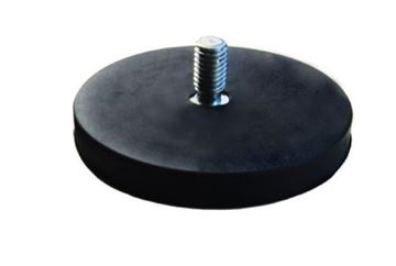 תמונה של מגנט עגול שטוח מצופה גומי אקליפס