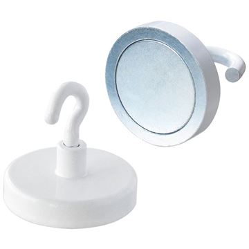 תמונה של מגנטים ניאודיום עם וו לתלייה כח דחיפה 35 ק"ג אקליפס