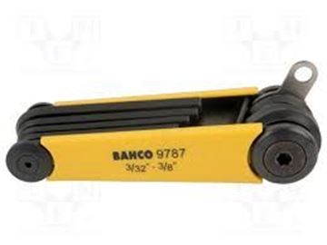 תמונה של סט מפתחות אלן אולר 3/32-3/8 אינצ'י עם טבעת ביטחון בקו