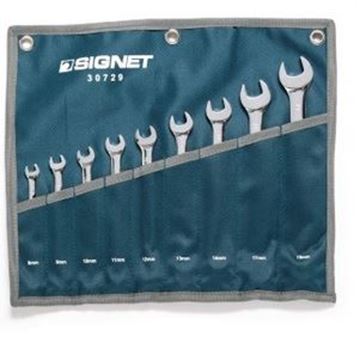 Picture of סט מפתחות רינג פתוח מנירוסטה- 9 יחידות מ"מ סיגנט 