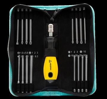 תמונה של סט מברגים נתקעים לידית ESD  אנטי סטטית  17 יחידות ווירלפאוור