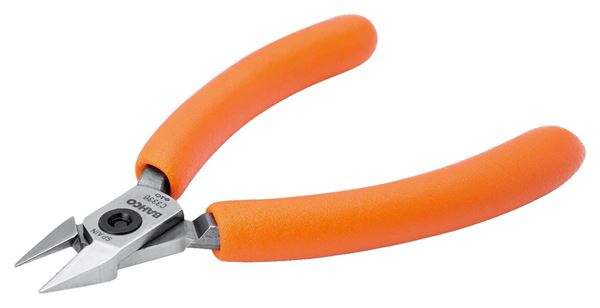 Picture of Compact Side Cutting Pliers with Orange PVC Handle BAHCO